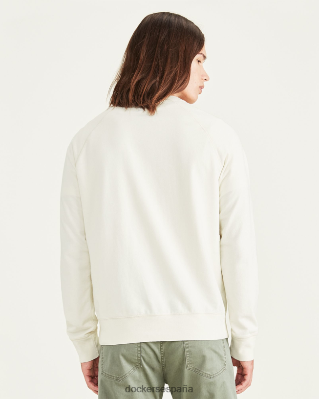 sudadera original con cuello redondo y ajuste regular hombres Dockers garceta - blanca ropa 8F0406642