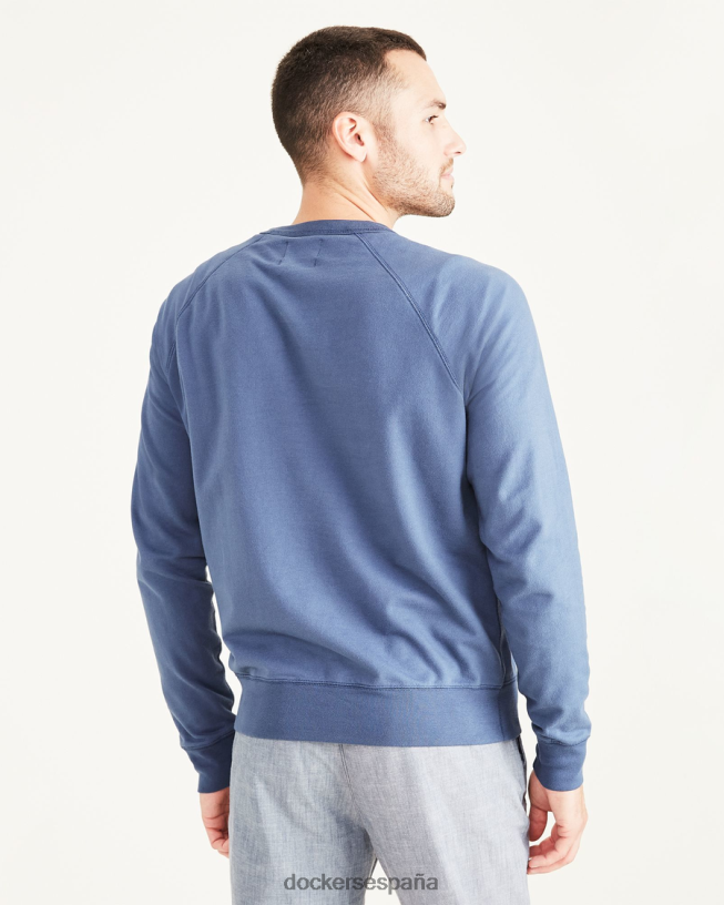 sudadera original con cuello redondo y ajuste regular hombres Dockers índigo vintage - azul ropa 8F0406640