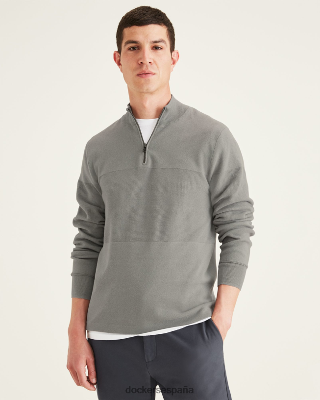 Jersey con cremallera de 1/4, corte regular hombres Dockers lámina - gris ropa 8F0406831