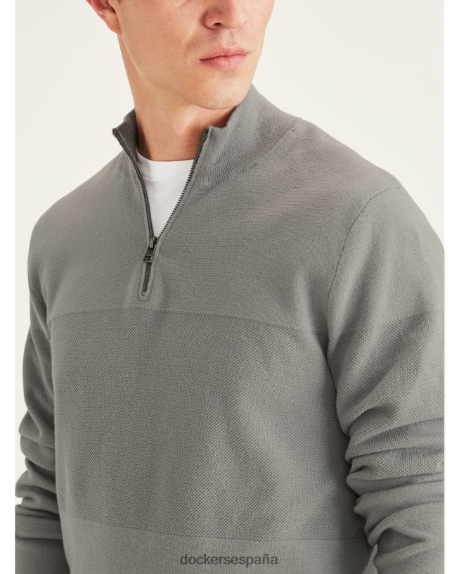 Jersey con cremallera de 1/4, corte regular hombres Dockers lámina - gris ropa 8F0406831