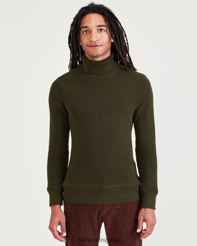suéter de cuello alto, ajuste regular hombres Dockers noche del bosque - verde ropa 8F0406560