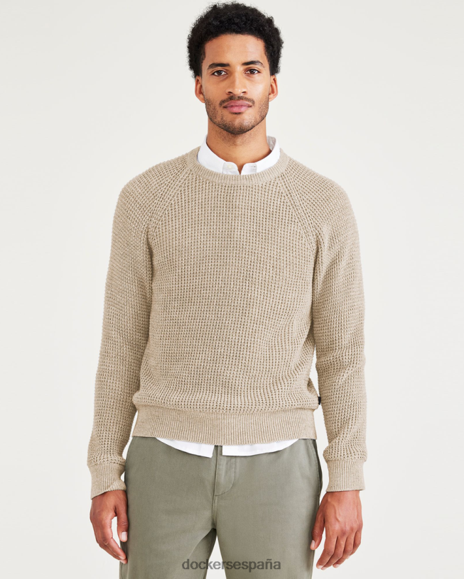 suéter de cuello redondo, corte regular hombres Dockers Sáhara caqui ropa 8F0406650
