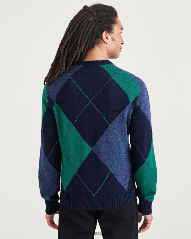 suéter hecho a mano, corte regular hombres Dockers argyle gloia azul marino - azul ropa 8F0406515