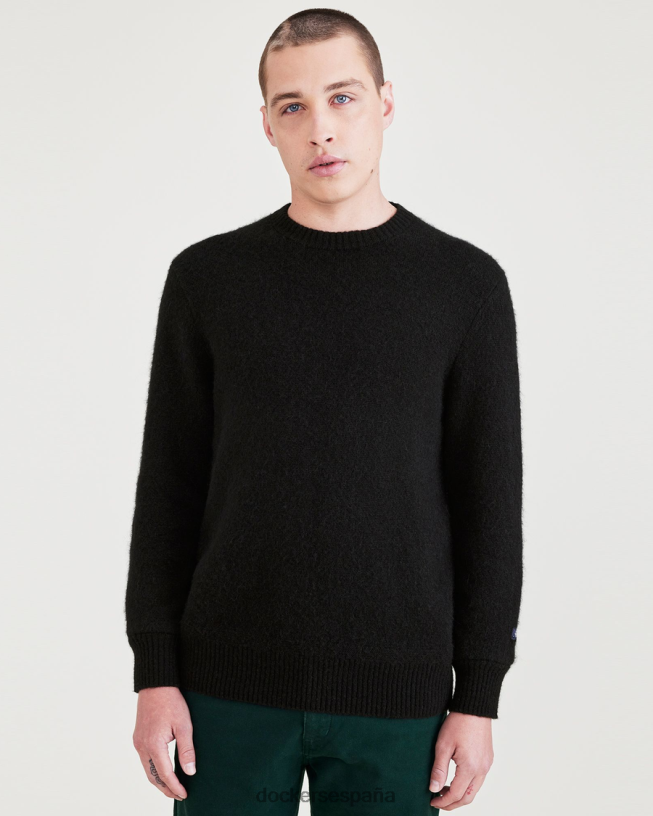suéter hecho a mano, corte regular hombres Dockers negro ropa 8F0406517