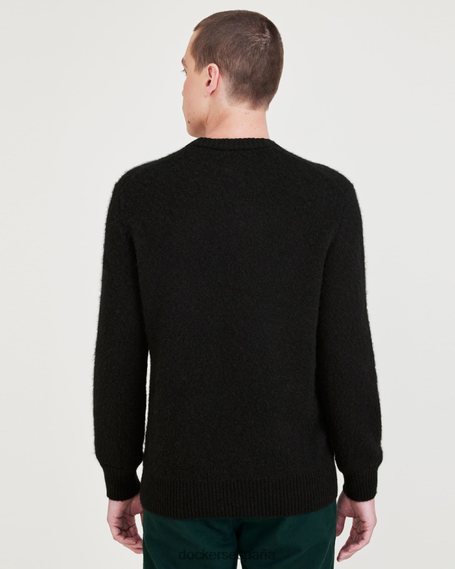 suéter hecho a mano, corte regular hombres Dockers negro ropa 8F0406517