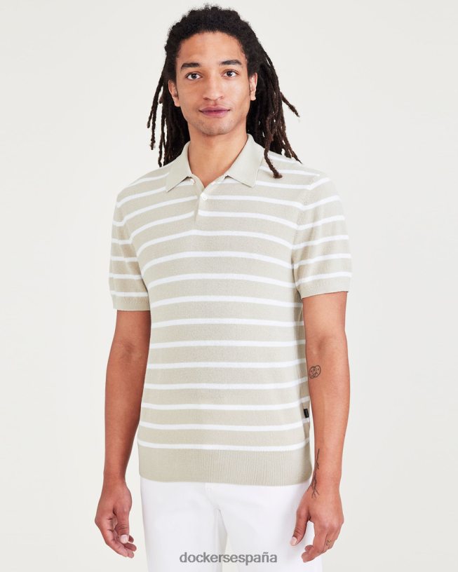 suéter tipo polo, corte regular hombres Dockers Sáhara caqui ropa 8F0406635