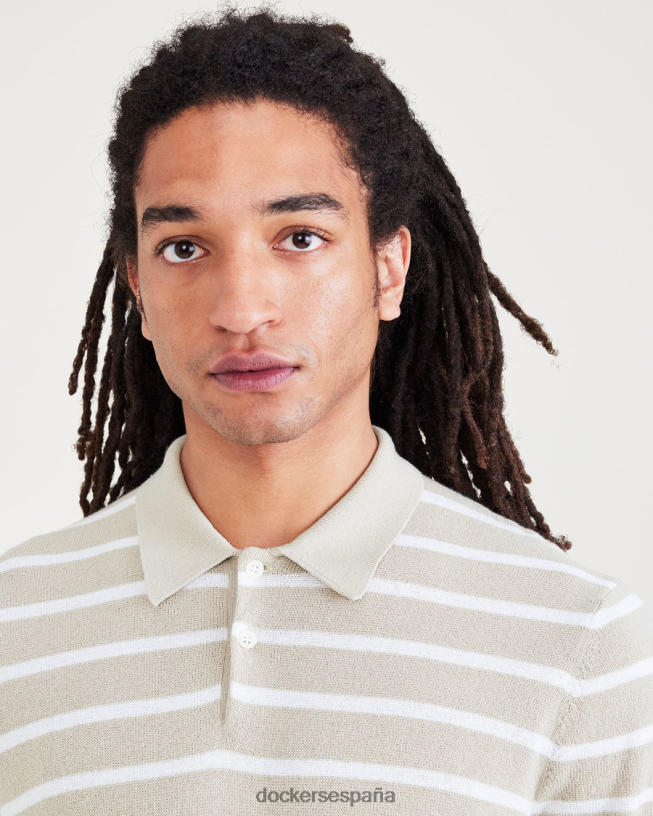 suéter tipo polo, corte regular hombres Dockers Sáhara caqui ropa 8F0406635