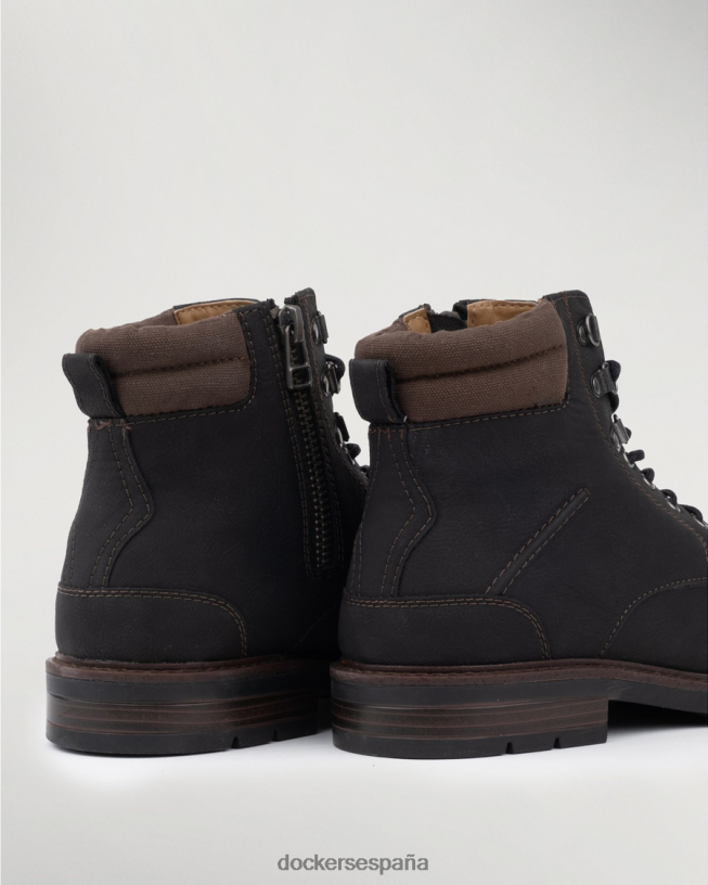 botas sutton con puntera tipo mocasín hombres Dockers negro zapatos 8F04061049
