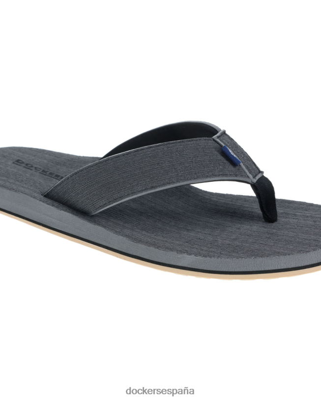 chanclas con parte superior cepillada hombres Dockers gris zapatos 8F04061071