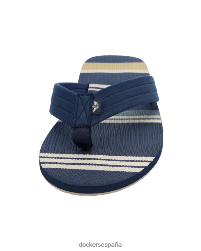 chanclas estampadas a rayas hombres Dockers Azul marino zapatos 8F04061076