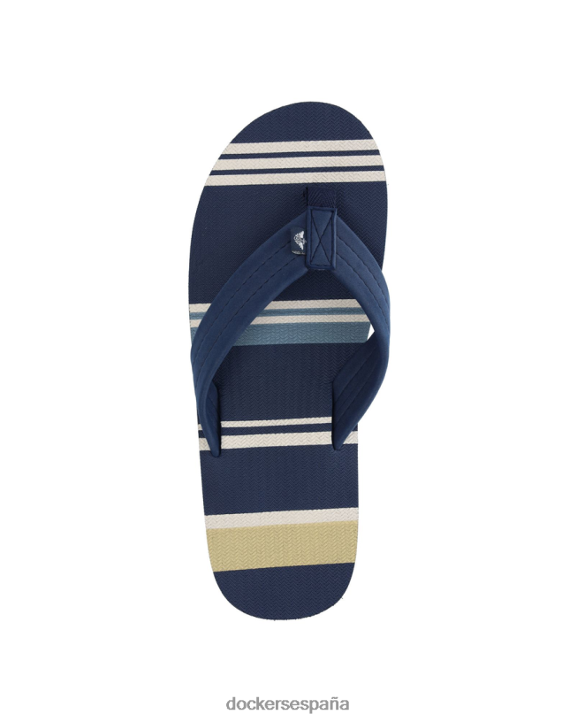 chanclas estampadas a rayas hombres Dockers Azul marino zapatos 8F04061076