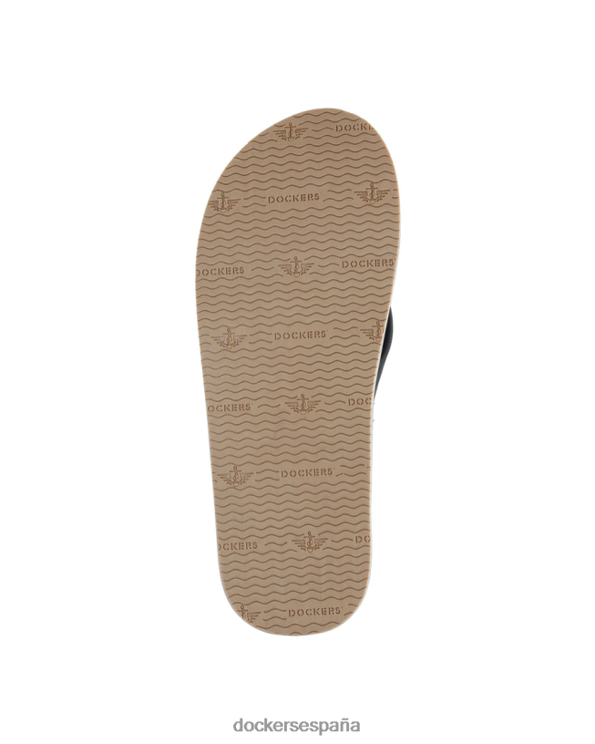 chanclas estampadas a rayas hombres Dockers negro zapatos 8F04061077