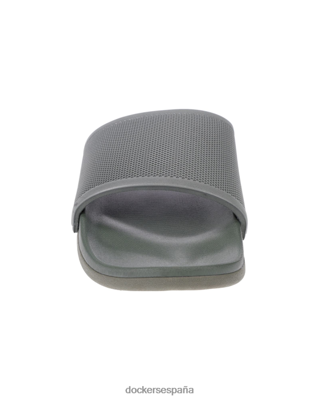 tobogán de confort deportivo hombres Dockers gris oscuro zapatos 8F04061074