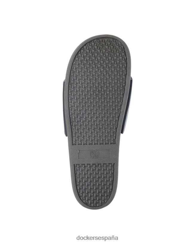 tobogán de confort deportivo hombres Dockers gris oscuro zapatos 8F04061074