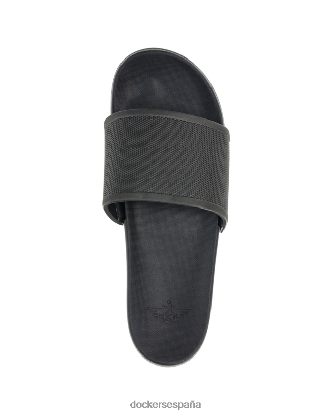 tobogán de confort deportivo hombres Dockers negro zapatos 8F04061075