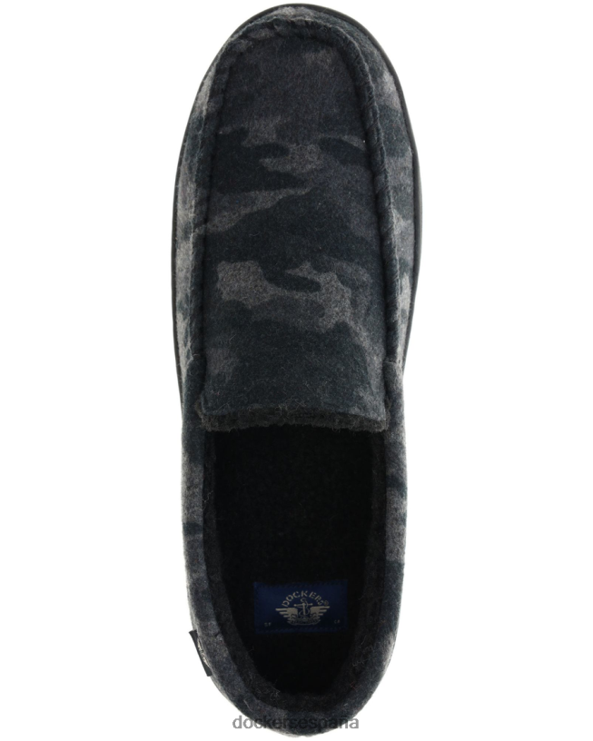 mocasín veneciano de ultralana con forro a cuadros hombres Dockers camuflaje - gris zapatos 8F04061059