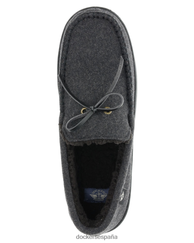 mocasines tipo canotier de microgamuza hombres Dockers carbón - negro zapatos 8F04061060