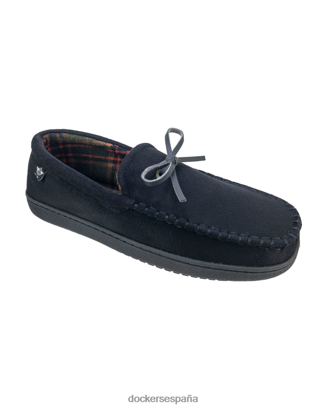mocasines tipo canotier de microgamuza hombres Dockers negro zapatos 8F04061062