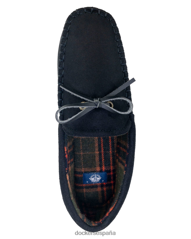 mocasines tipo canotier de microgamuza hombres Dockers negro zapatos 8F04061062