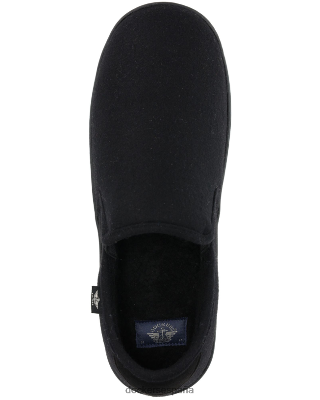 pantuflas de lana hombres Dockers negro zapatos 8F04061088