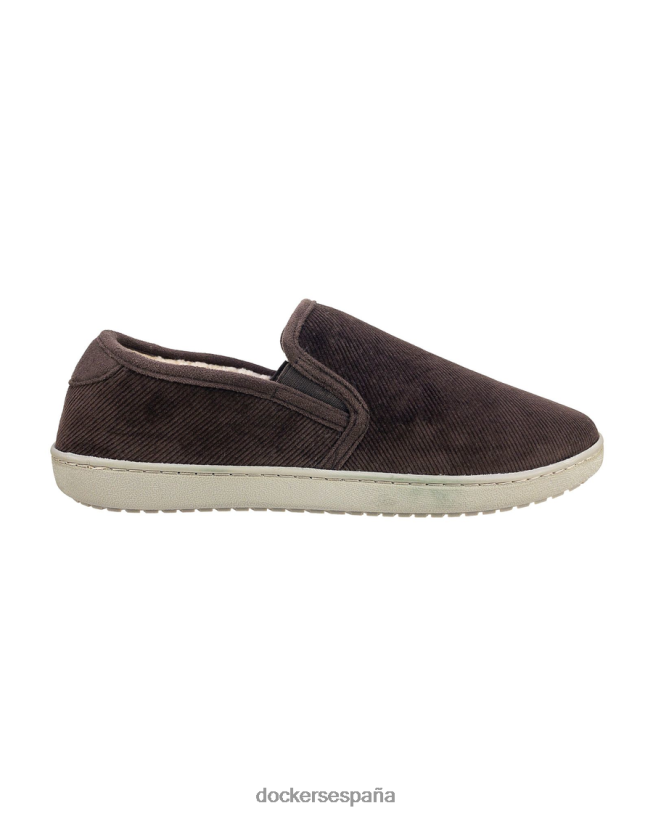 pantuflas de pana con doble gore hombres Dockers marron oscuro zapatos 8F04061095