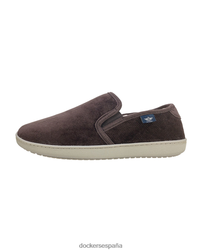 pantuflas de pana con doble gore hombres Dockers marron oscuro zapatos 8F04061095