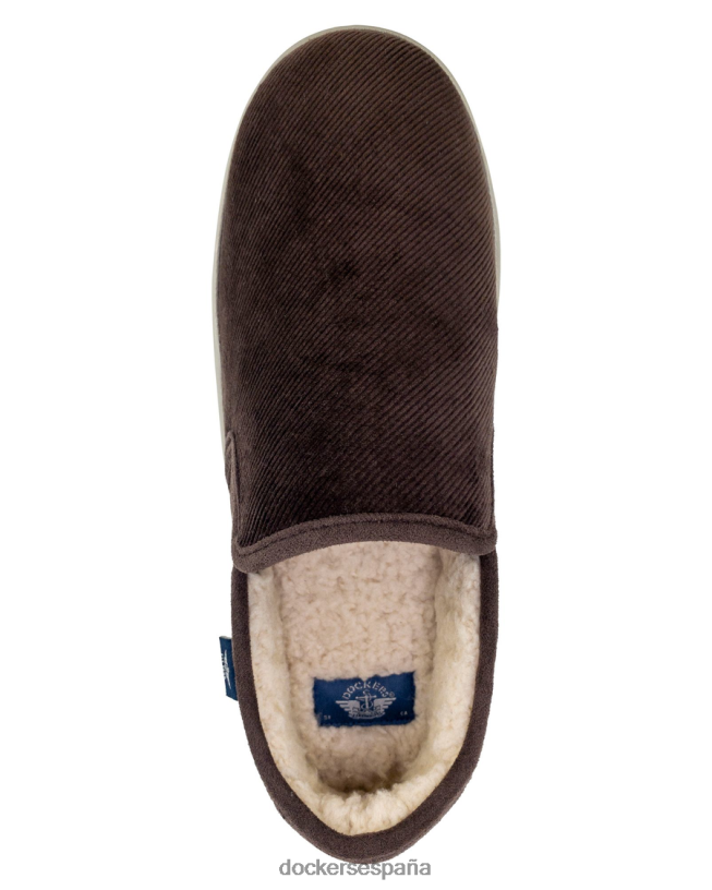 pantuflas de pana con doble gore hombres Dockers marron oscuro zapatos 8F04061095