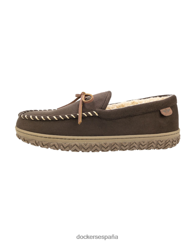 pantuflas estilo mocasín tipo canotier de microgamuza resistente hombres Dockers marrón zapatos 8F04061065