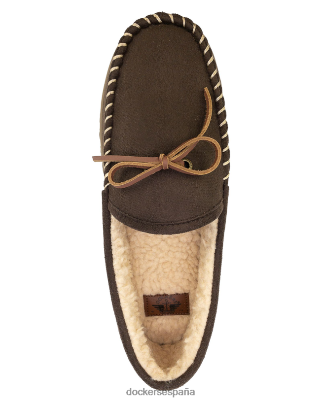 pantuflas estilo mocasín tipo canotier de microgamuza resistente hombres Dockers marrón zapatos 8F04061065