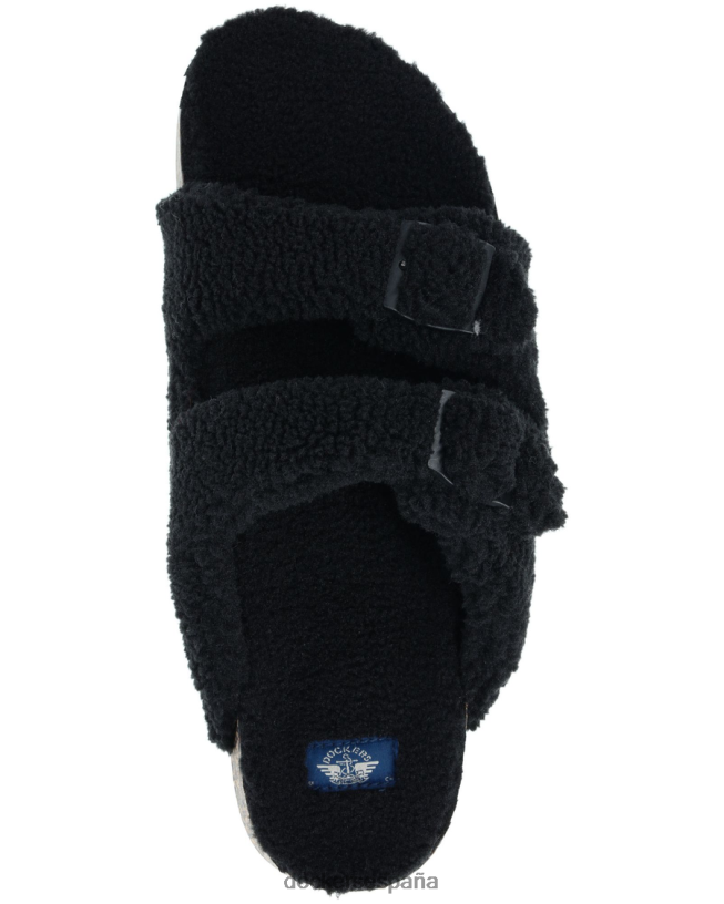 pantuflas sherpa con 2 hebillas hombres Dockers carbón - negro zapatos 8F04061004