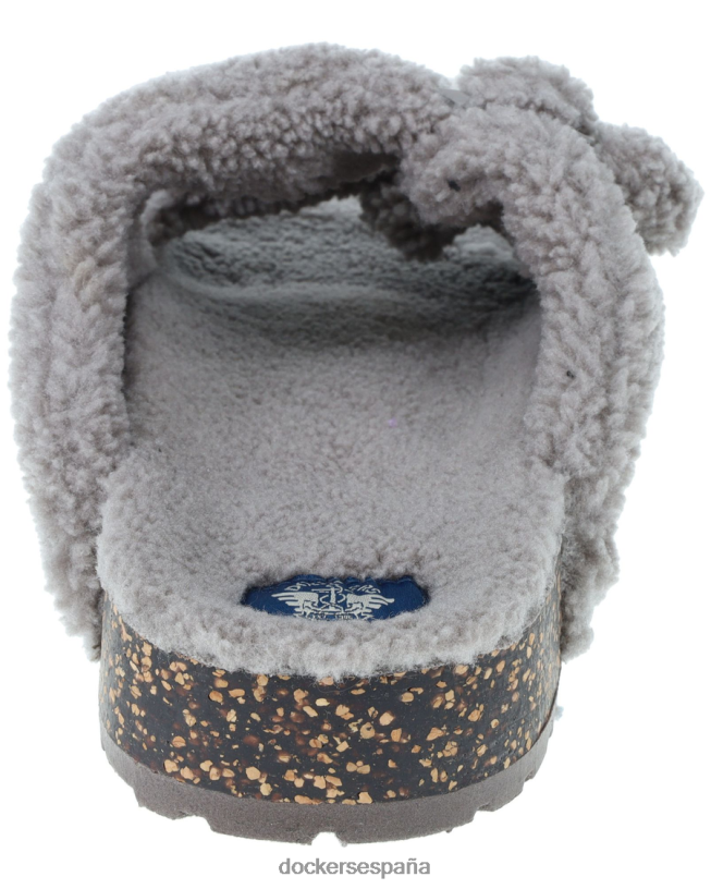 pantuflas sherpa con 2 hebillas hombres Dockers gris zapatos 8F04061005