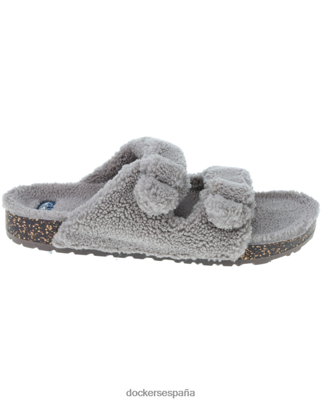 pantuflas sherpa con 2 hebillas hombres Dockers gris zapatos 8F04061005