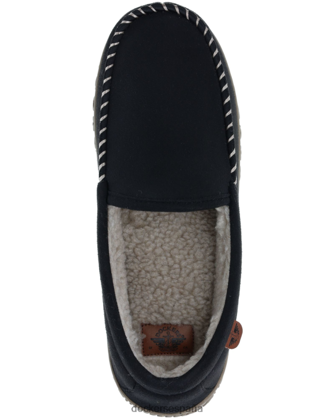 pantuflas tipo mocasín de microgamuza resistente hombres Dockers negro zapatos 8F04061070