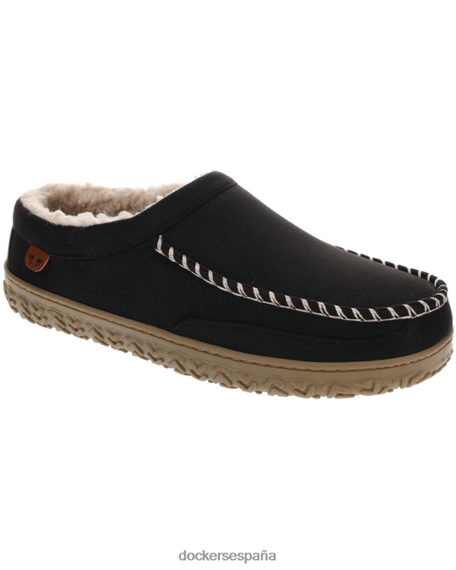 pantuflas tipo zueco de microgamuza hombres Dockers negro zapatos 8F04061067