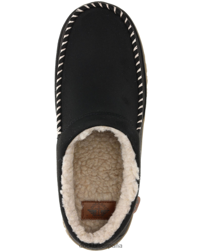 pantuflas tipo zueco de microgamuza hombres Dockers negro zapatos 8F04061067
