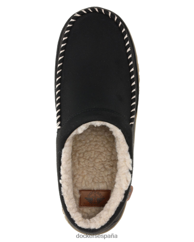 pantuflas tipo zueco de microgamuza hombres Dockers negro zapatos 8F04061067