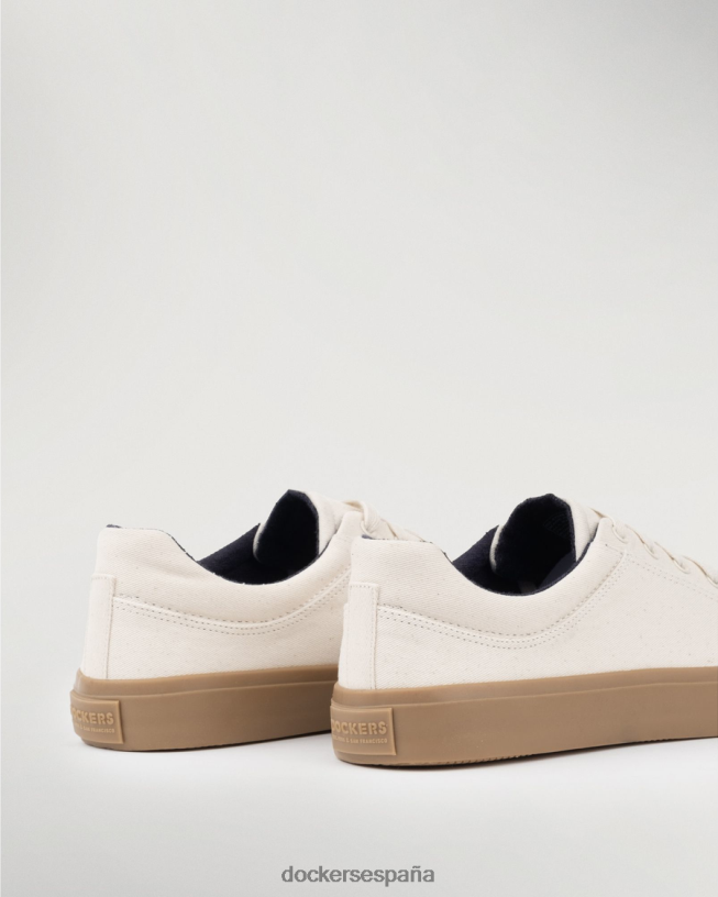 zapatillas frisco hombres Dockers crema zapatos 8F04061007