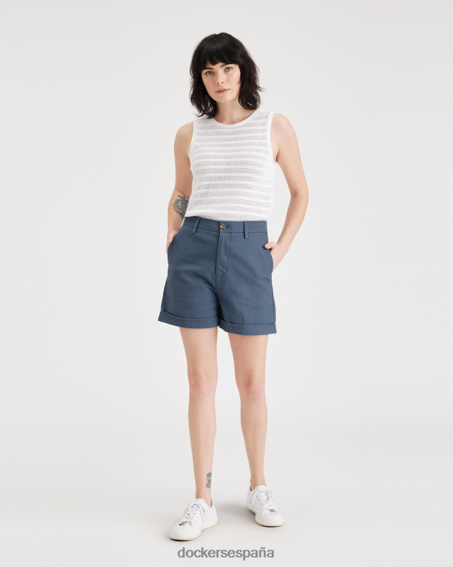 pantalones cortos chinos originales mujer Dockers índigo vintage - azul ropa 8F04061160