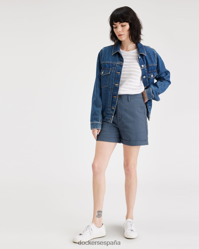 pantalones cortos chinos originales mujer Dockers índigo vintage - azul ropa 8F04061160