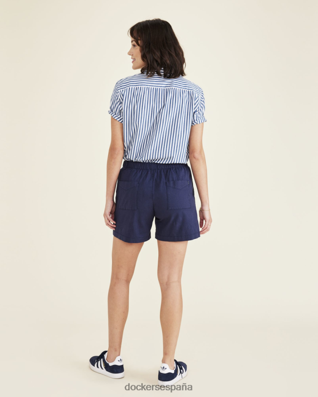 pantalones cortos sin cierres de fin de semana mujer Dockers blazer azul marino - azul ropa 8F04061173