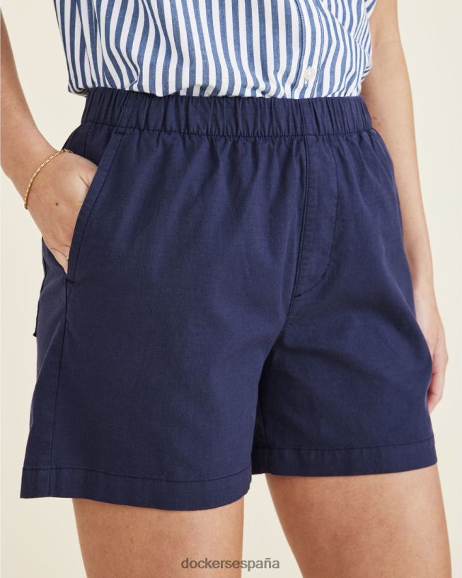 pantalones cortos sin cierres de fin de semana mujer Dockers blazer azul marino - azul ropa 8F04061173