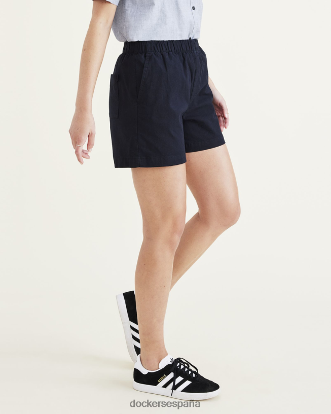pantalones cortos sin cierres de fin de semana mujer Dockers hermoso negro ropa 8F04061176