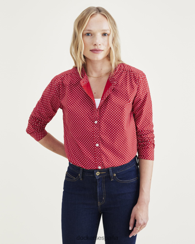 abotonado, ajuste regular mujer Dockers bomba de cereza - rojo ropa 8F04061230