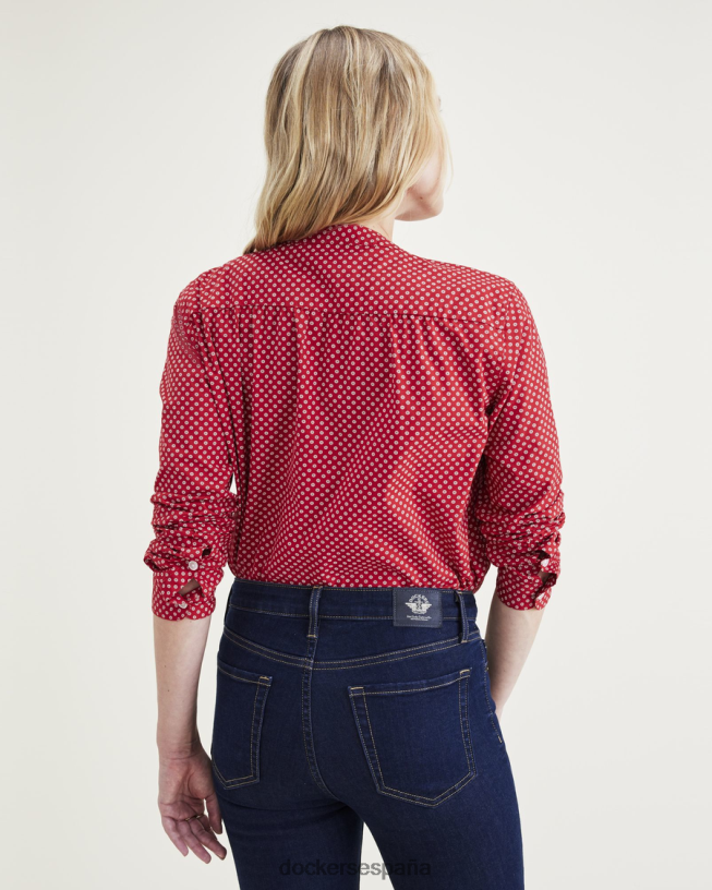abotonado, ajuste regular mujer Dockers bomba de cereza - rojo ropa 8F04061230