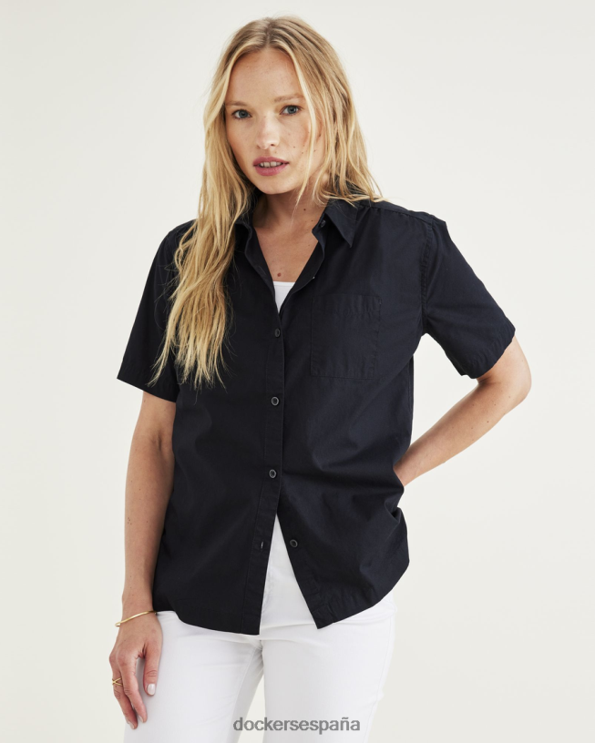 abotonado favorito, ajuste regular mujer Dockers hermoso negro ropa 8F04061124