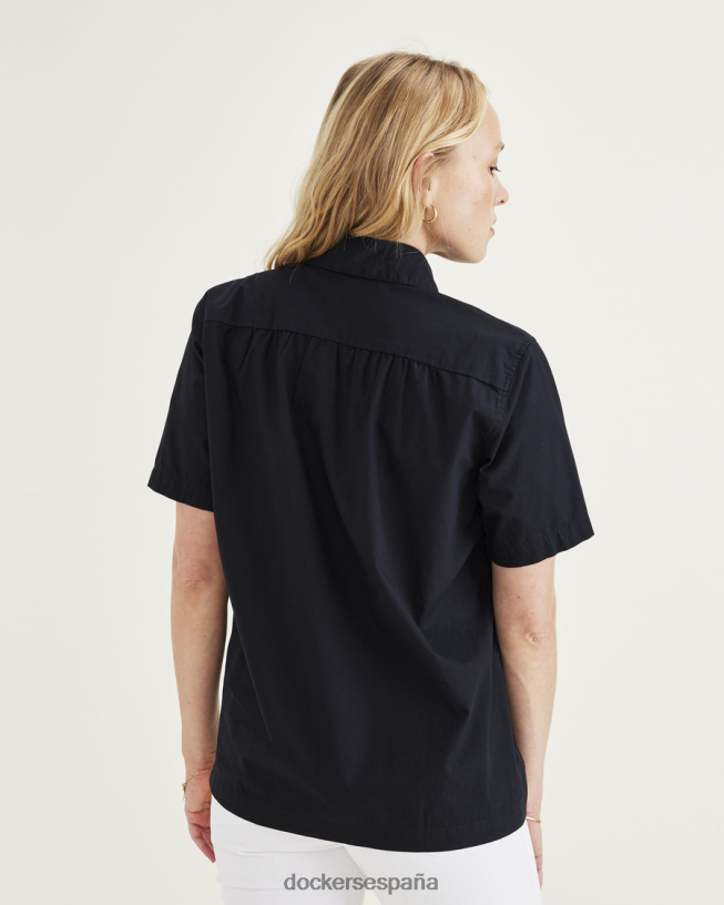 abotonado favorito, ajuste regular mujer Dockers hermoso negro ropa 8F04061124
