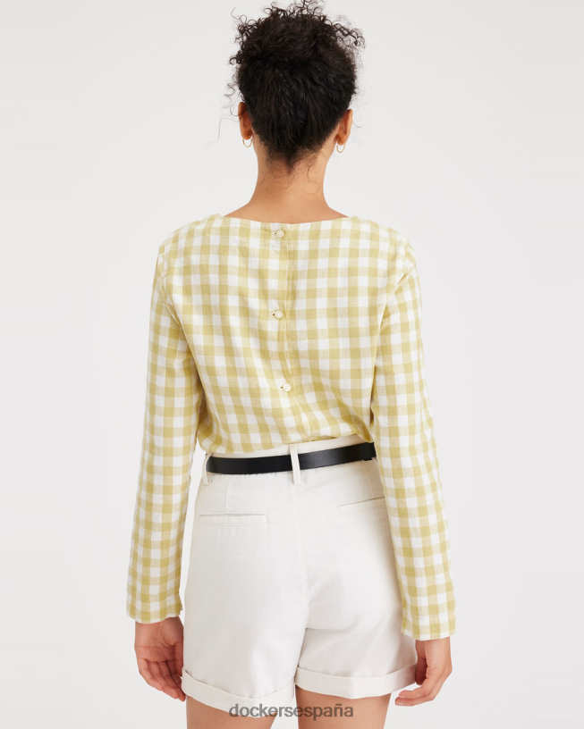 blusa con botones en la espalda, corte regular mujer Dockers rodaja de piña - amarilla ropa 8F04061130