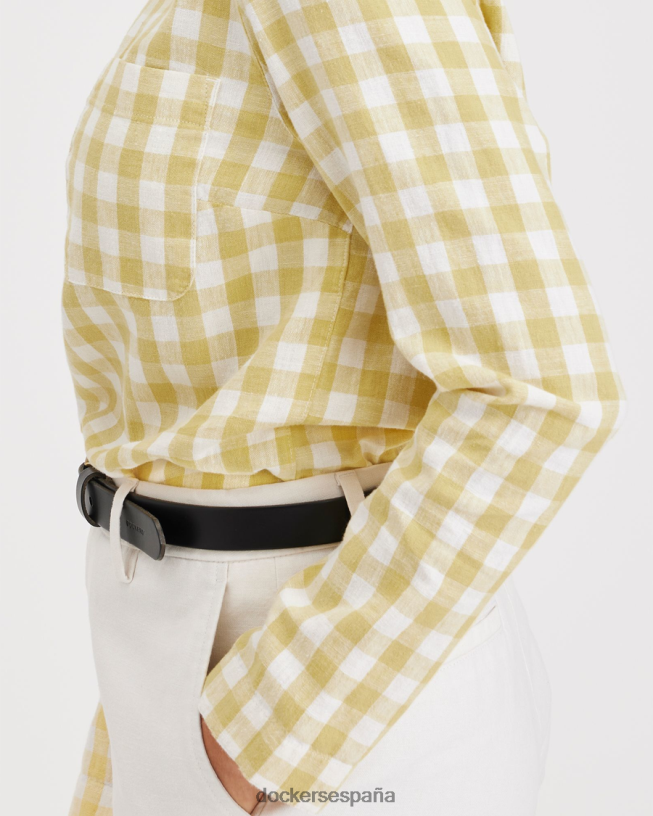 blusa con botones en la espalda, corte regular mujer Dockers rodaja de piña - amarilla ropa 8F04061130