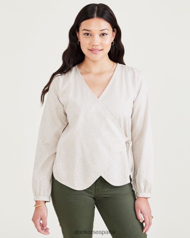 blusa cruzada, corte estándar mujer Dockers Sáhara caqui ropa 8F04061225