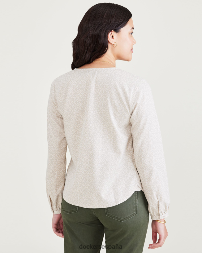 blusa cruzada, corte estándar mujer Dockers Sáhara caqui ropa 8F04061225
